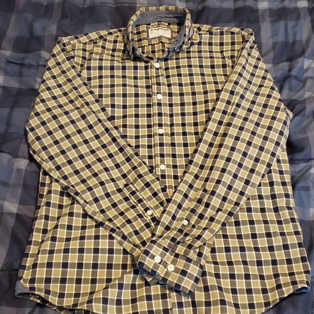 Express slim fit button down